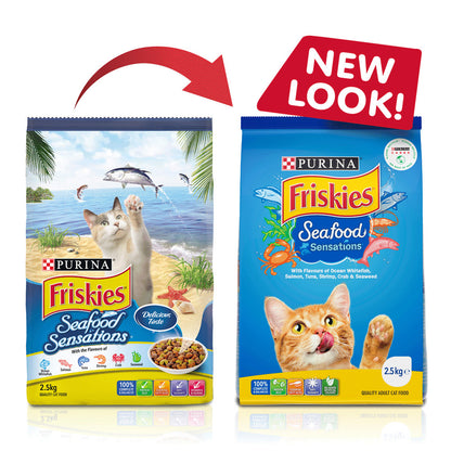Friskies Adult Cat Food Seafood Sensations 5kg Purina Premium Dry Cat Pet Food