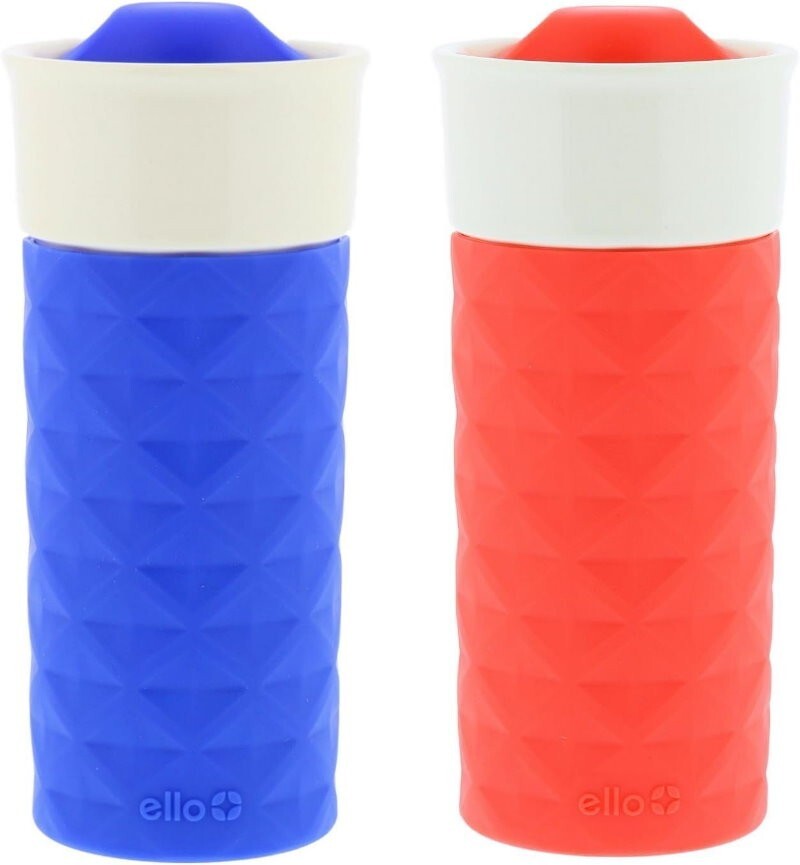 Ello Ogden On-The-Go Ceramic Travel Mug with Friction-Fit Lid & Silicone Boot