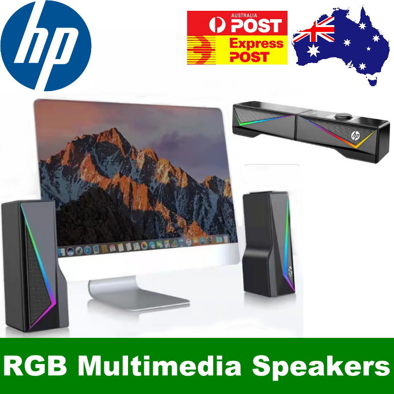 HP DHE-6005 Desktop RGB Multimedia Soundbar Speaker Gaming Stereo Surround