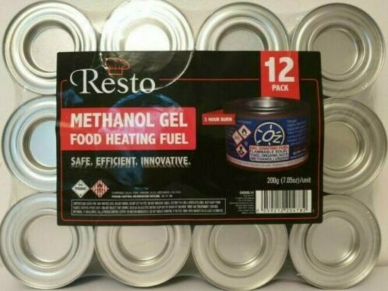 Resto Methanol Gel Food Heating Chafing Dish Fuel Warmer 3 Hour Burn -Express Po