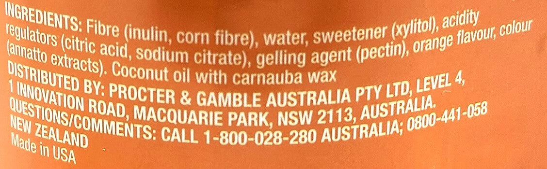 Metamucil Fiber Supplement Gummies Sugar Free Orange Flavour 5g Prebiotic Plant