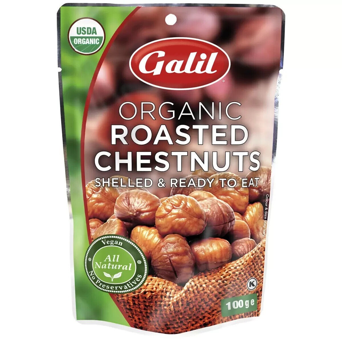 Organic Roasted Chestnuts 10x100g Shelled & Ready to Eat Snack Vegan Gluten Free