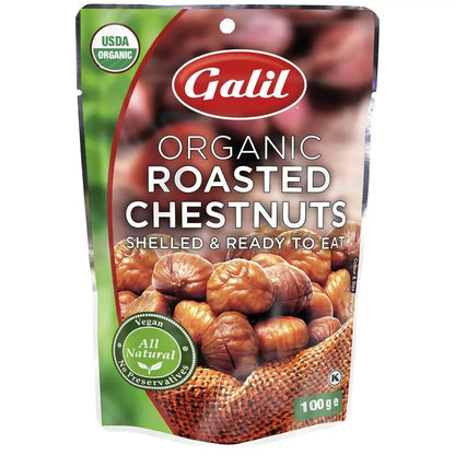 Organic Roasted Chestnuts 10x100g Shelled & Ready to Eat Snack Vegan Gluten Free