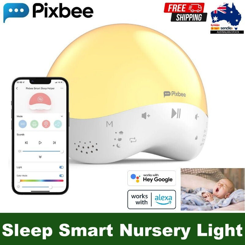 Pixbee Resti Smart Sleep Helper with Light & Sound - Sleep Smart Nursery Light