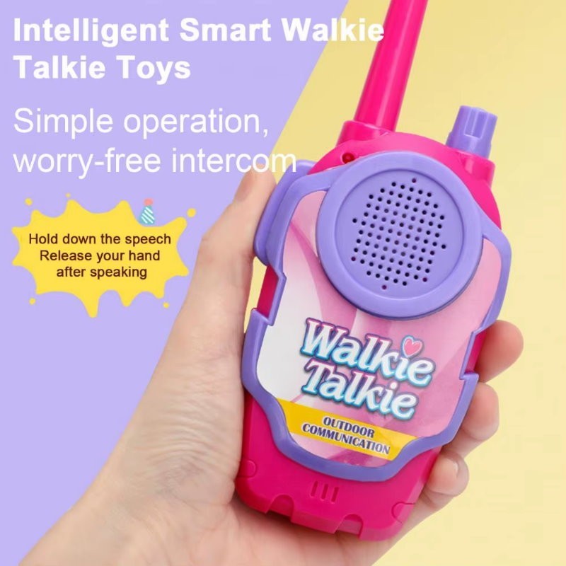 2-Pack Kid's Walkie Talkie Toys 2 Way Radio Interactive Educational Toy For 3+