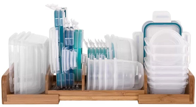 Seville Classics Kitchen Expandable Cabinet And Pantry Organiser with Dividers
