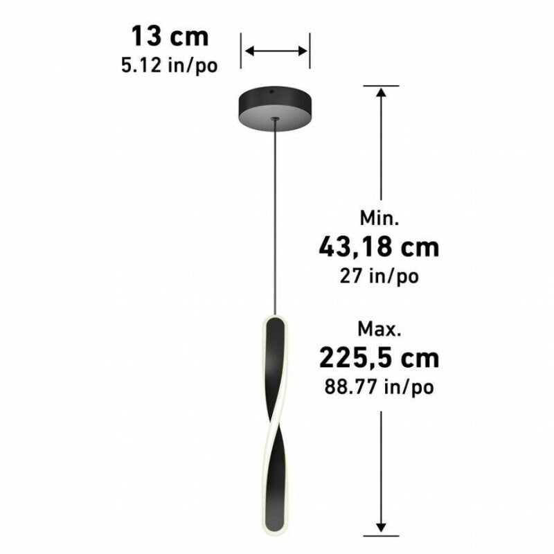 Artika Finley 13W Dimmable Integrated LED Modern Pendant Light Fixture