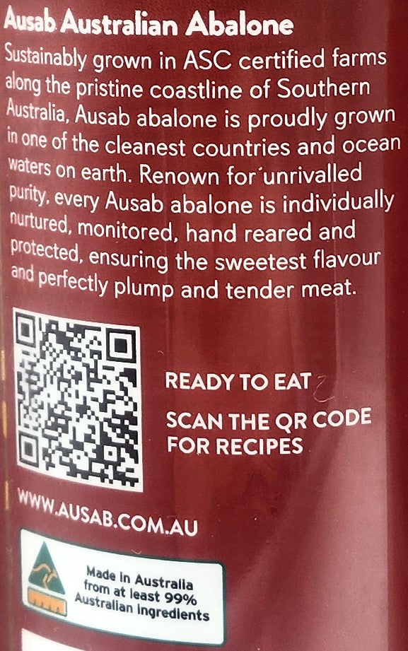 Australian Abalone In Brine Can 2 x 425g Ready to Eat Sustainably Grown in Farms