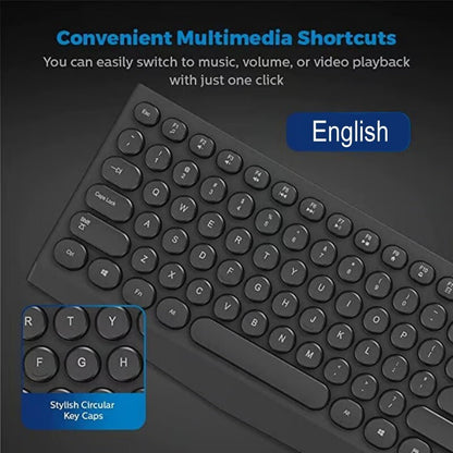 Philips Compact Wireless Keyboard & Mouse Combo PC Windows Mac Chrome OS Linux