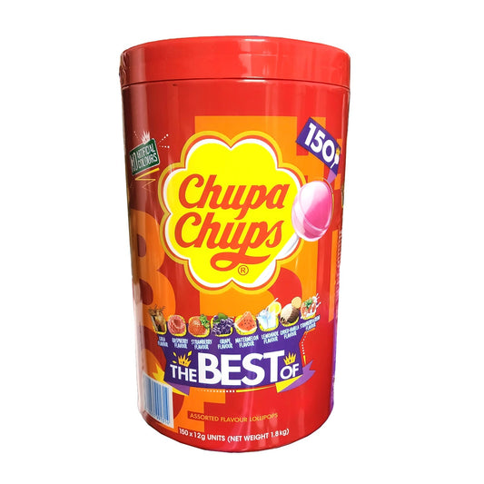 150 x Best Chupa Chups Lollipops Assorted Flavour Bulk Lollies New Flavour Candy