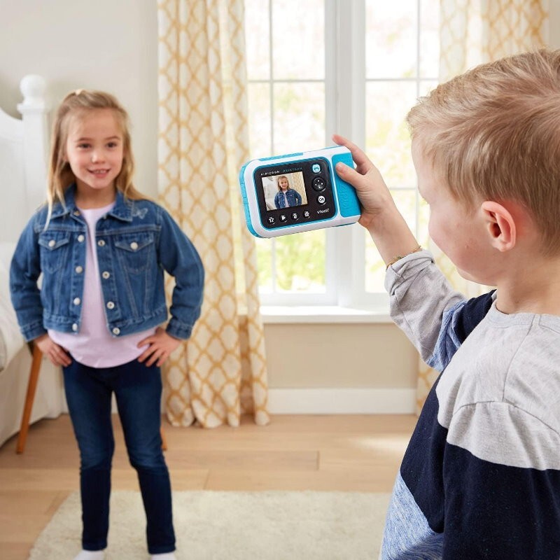 VTech KidiZoom Print Cam with 4 Paper Rolls & 2 Stickers Rolls - Kid Camera Blue