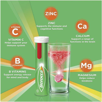 Berocca Energy Orange 12 Essential Minerals Vitamins 45 Effervescent Tablets