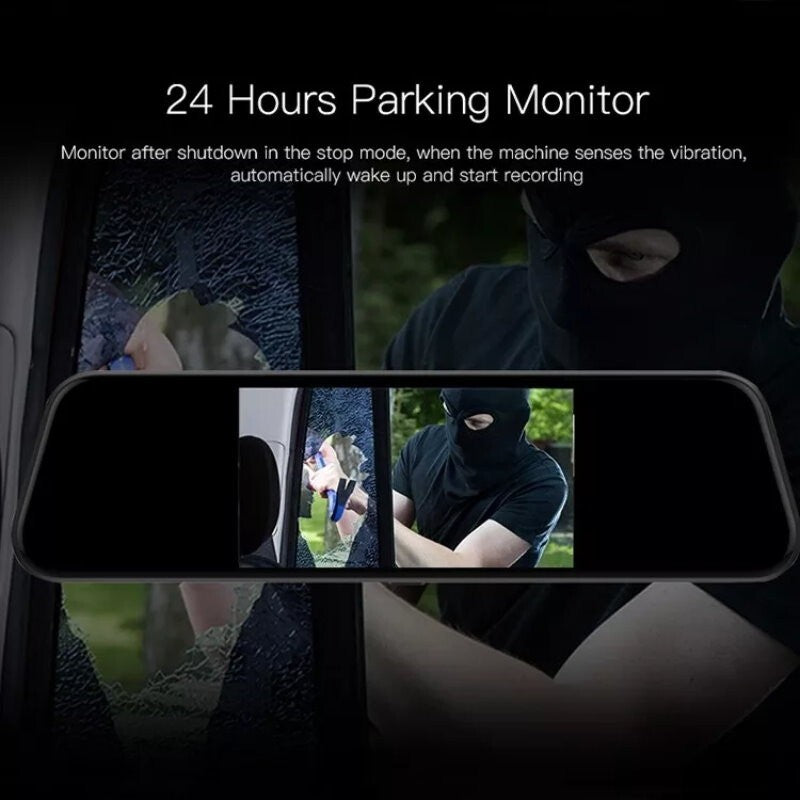 Anytek T600 10" Mirror Mounted Front & Rear Dash Camera Kit w/ Parking Monitor