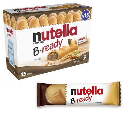 Nutella B-Ready 15 x 22g Crispy Wafers Filled Nutella Kids Lunch box Snack Treat