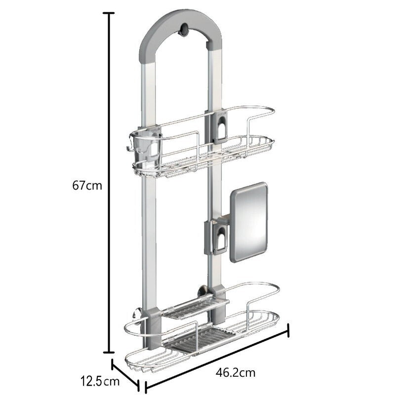 Artika U7 Hanging Shower Caddy Bathroom Shelf Storage Organiser Rust Proof Rack