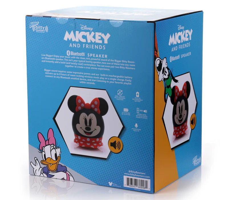 Bitty Boomers Disney: Mickey Mouse or Minnie Mouse 8" (20cm) Bluetooth Speaker