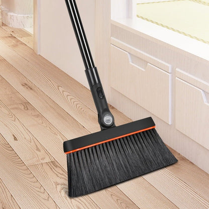 Carrara Home 46.5" 180° Rotatable Broom and Dustpan Set with Self-Cleaning Teeth