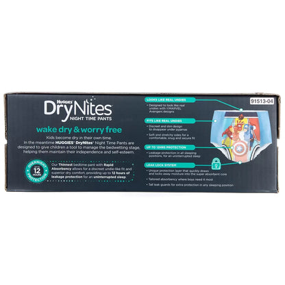 Huggies DryNites Night Time Pants 4-7 Years, 54 (2 x 27) Pants, Boys or Girls