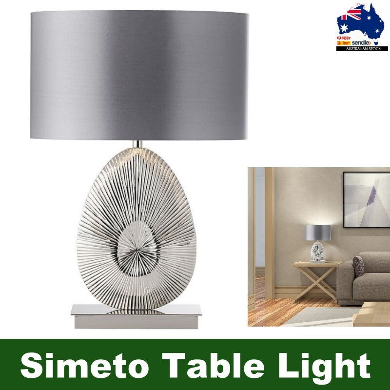 Simeto Table Light 60W SW Polished Nickel Die Cast Aluminium Alloy - 60cm Height