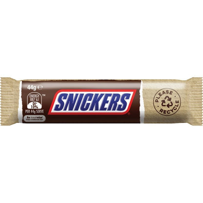 50 x 44g Snickers Chocolate Candy Bar Milk Chocolate Peanuts Caramel Nougat Kids