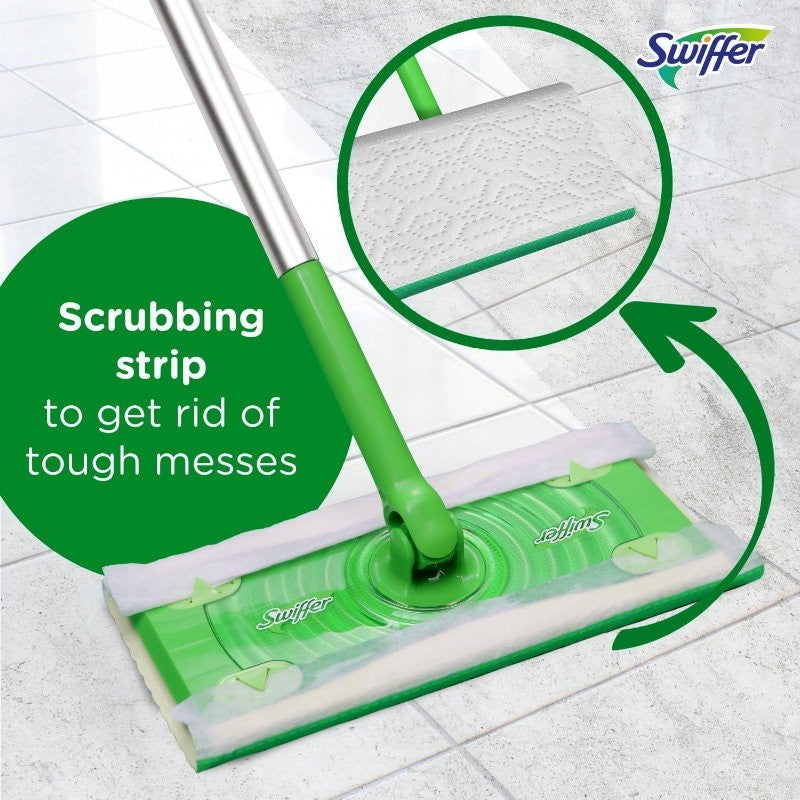 Swiffer Sweeper 2-in-1 Dry + Wet All Purpose Floor Mopping Cleaning Starter Kit