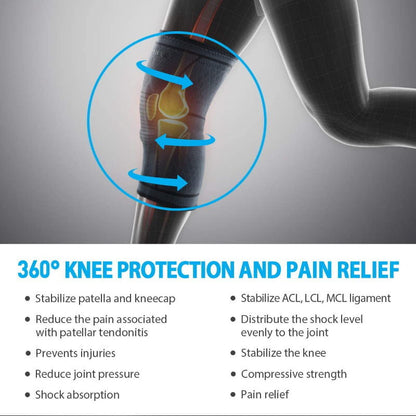 Copper Fit Elite Knee Compression Sleeve Knee Support Brace Size L/XL or S/M