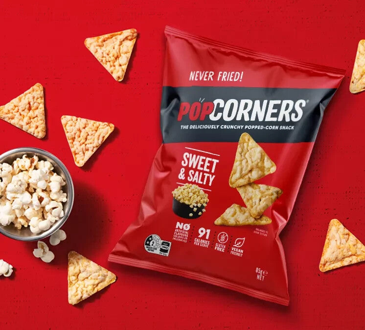 Popcorners Sweet and Salty Kids Movie Popcorn Popped Corn Snack Chips 567g Bag