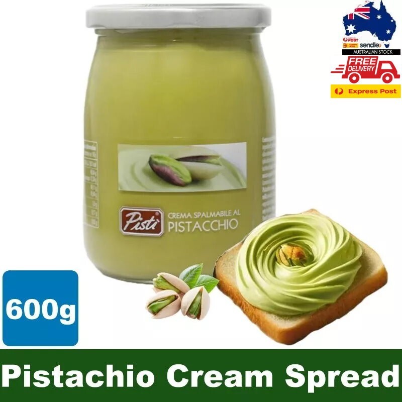 Pisti Sicilian Spreadable Pistachio Cream Spread 600g Italian Sweet and Velvety