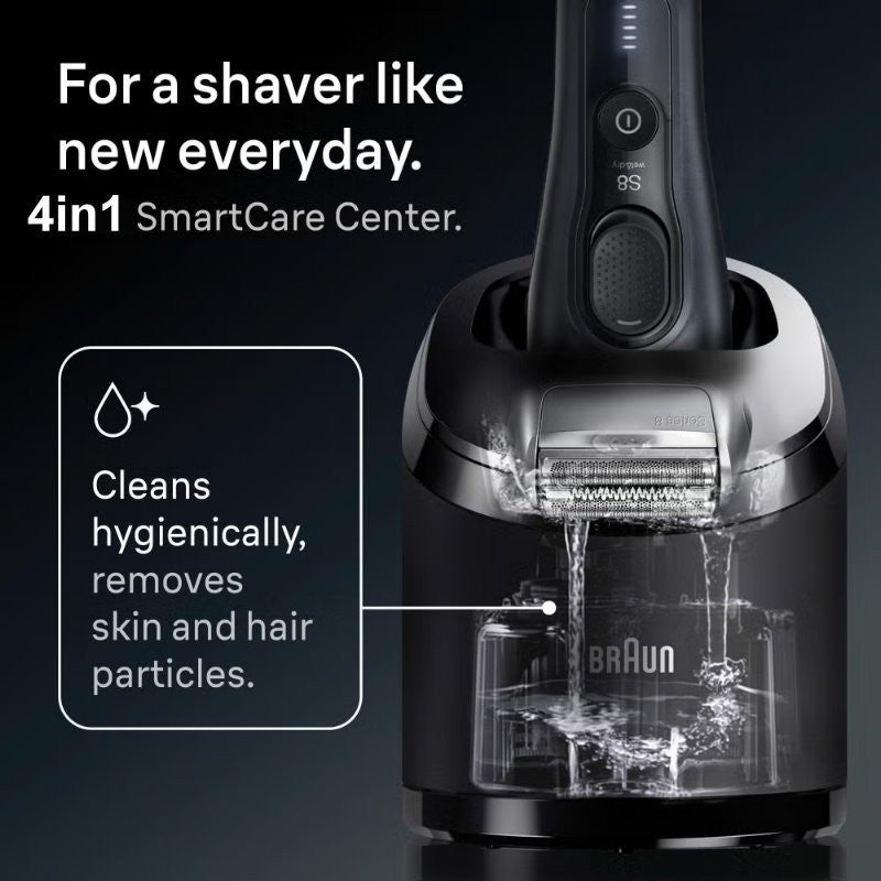 Braun Series 8 Wet & Dry 3 + 1 Head Electric Shaver & Precision Trimmer -Express