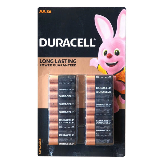 36 x Duracell AA 1.5V Battery Alkaline Batteries for Toys TV Remotes RC Devices
