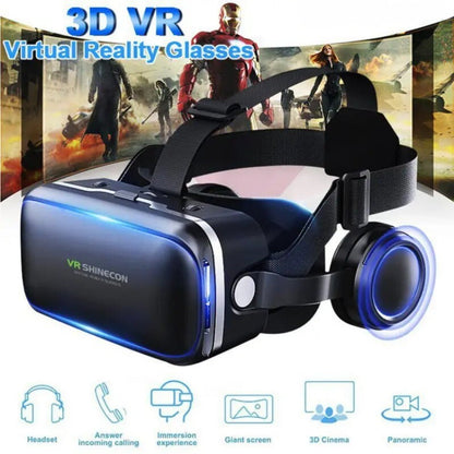VR SHINCON 8.0 Bluetooth 3D VR Glasses Headsets w/ Controller - iOS & Android