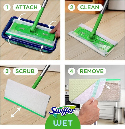 Swiffer Sweeper Heavy Duty Wet Mopping Cloths Pad Refills for Floor Mop
