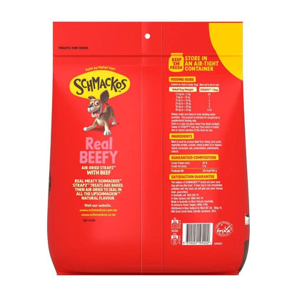 Schmackos Strapz Beef Flavoured Dog Snack Treats Australia Made 95% Fat Free 1KG