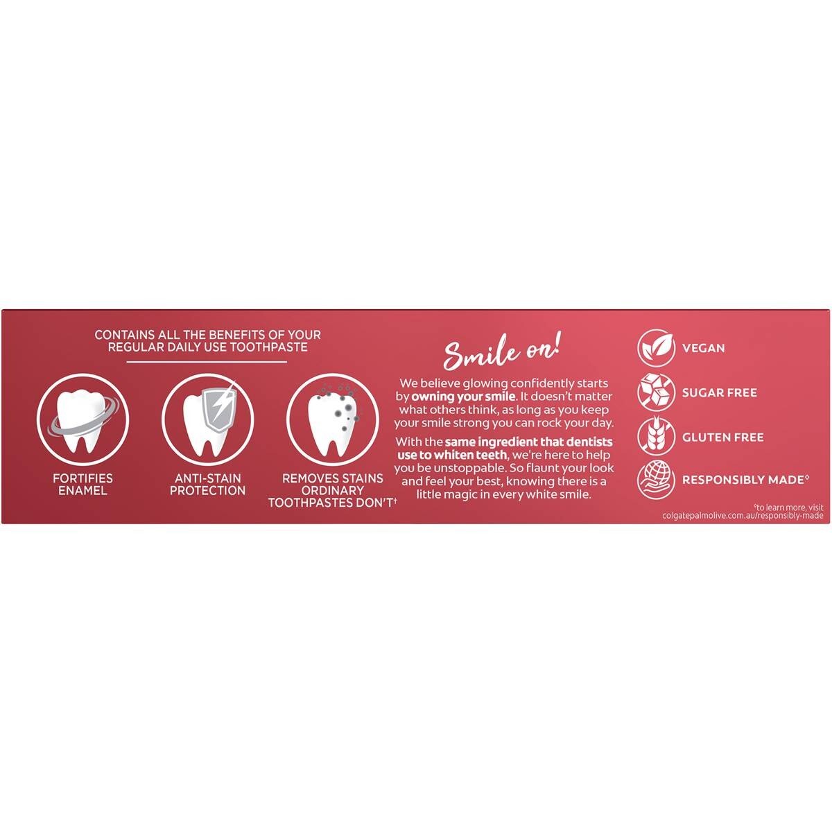 Colgate Optic White Enamel Care Teeth Whitening Toothpaste Oral Dental 3 x 140g