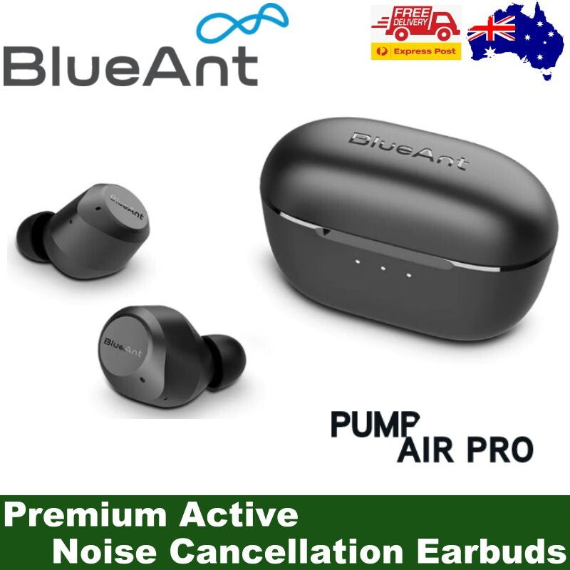BlueAnt Pump Air Pro ANC Premium Active Noise Cancellation Earbuds Headphones