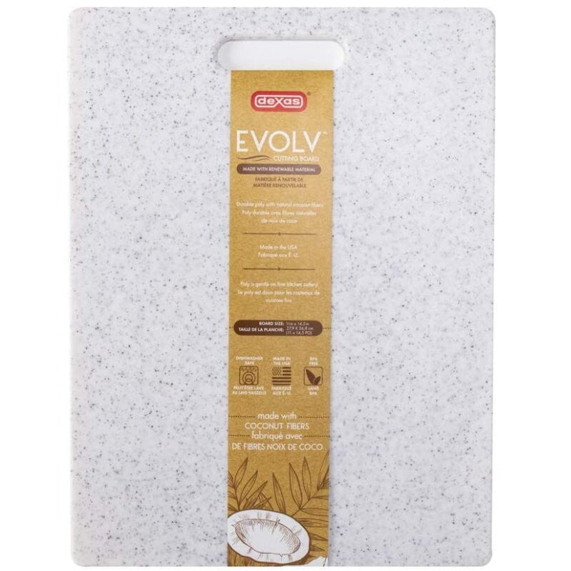 Dexas 3-Pack PolyCoconut EVOLV Poly Cutting Board with Natural Coconut Shells