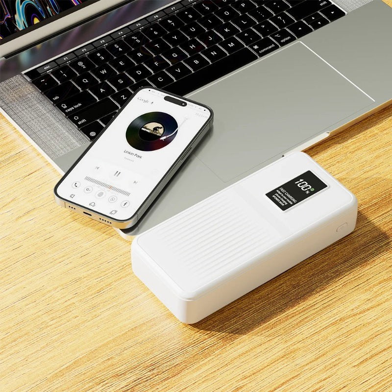 20000mAh 74Wh PD3.0 Fast Charging Power Bank w/ Built-in USB C & Lightning Cable