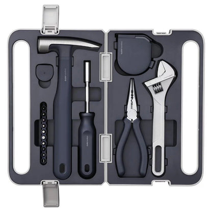 HOTO Hand Tool Set Household Home Repair Screwdriver Wrench Hammer Tape Pliers
