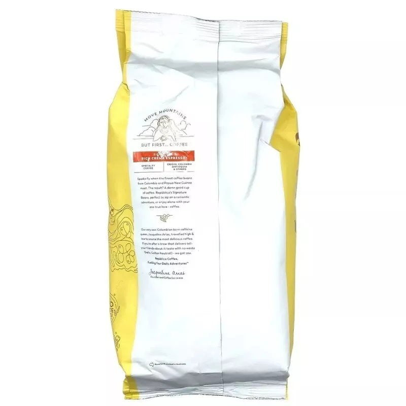 Republica Signature Organic Crema Espresso Chocolate & Caramel Coffee Beans 1kg