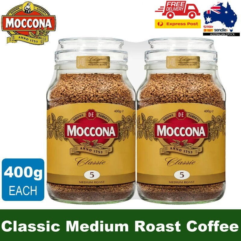 Moccona Classic Medium Roast Freeze Dried Instant Coffee 400g/each