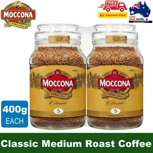 Moccona Classic Medium Roast Freeze Dried Instant Coffee 400g/each