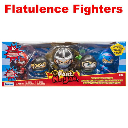 Funrise Fart Ninjas 5 Pack - Flatulence Fighters or Farty Pack - with Fart Sound