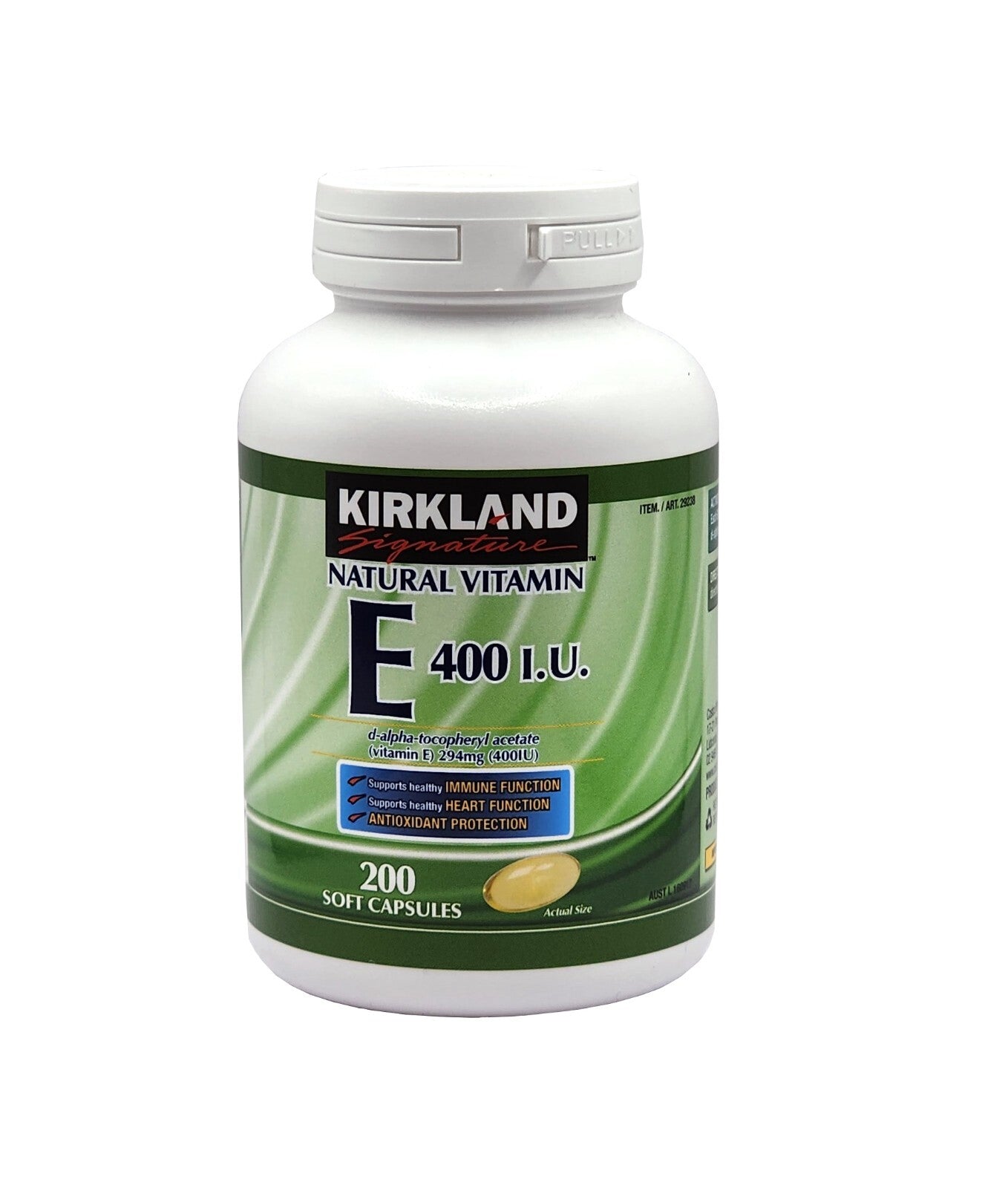 Natural VitaminE 400 IU Support Healthy Immune Heart Function 200 Soft Capsules