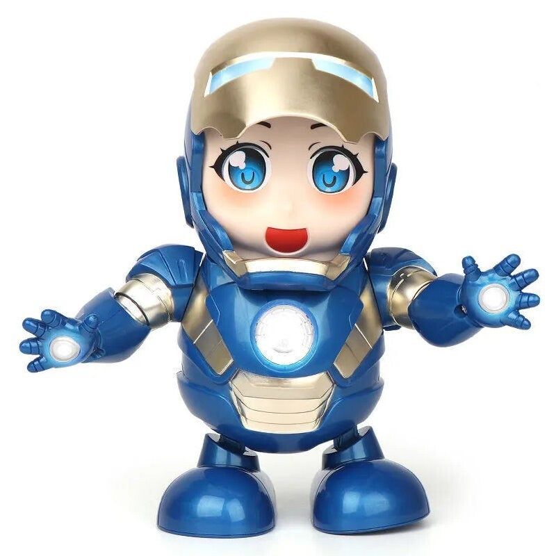 Iron Lady Pepper Potts Mini Dancing Robot Musical Superhero Lights & Music