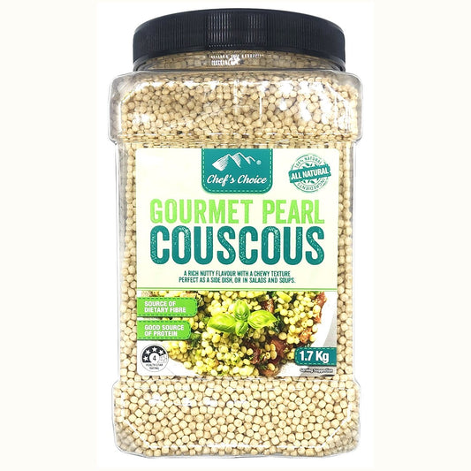 Pearl Couscous 100% Natural Gourmet Toasted Medium Vegan Kosher Non GMO 1.7kg