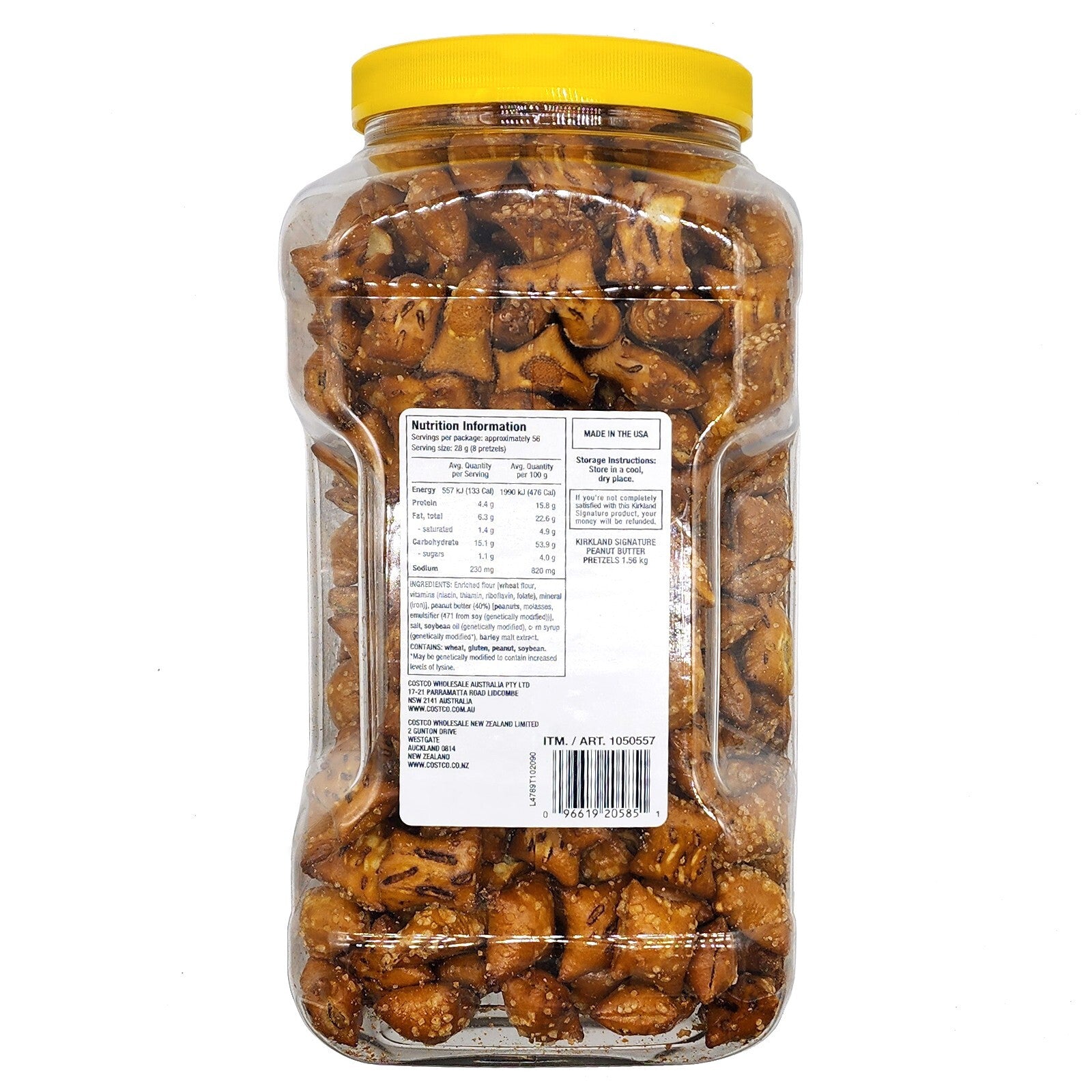 Valencia Peanut Butter Filled Pretzel Nuggets Kids Snack Kosher Certified 1.56kg