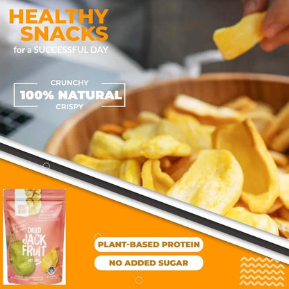 Nature's Delight Dried Jackfruit Chips 350g -Crunchy Healthy Snacks, Gluten Free