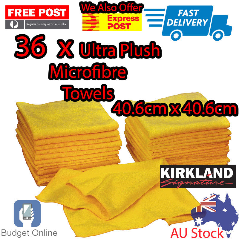 36 Soft Plush Microfiber Glass Drying Cloth Car Cleaning Towels 40.6 x 40.6 cm