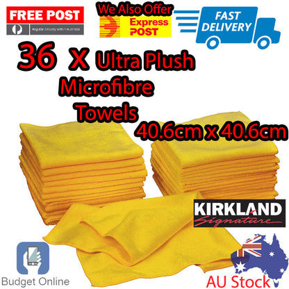 36 Soft Plush Microfiber Glass Drying Cloth Car Cleaning Towels 40.6 x 40.6 cm
