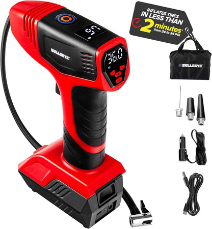 Automatic Cordless Portable Rechargeable Tyre Inflator Air Compressor Gauge 12v